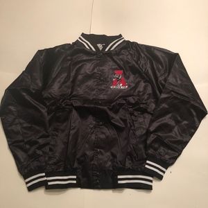 Alabama Crimson Vintage 1990's Black Satin Jacket